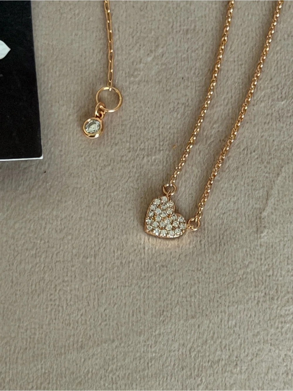 NWT kate spade Yours Truly Pave Heart Mini Pendant Necklace ORG RETAIL $69❤️